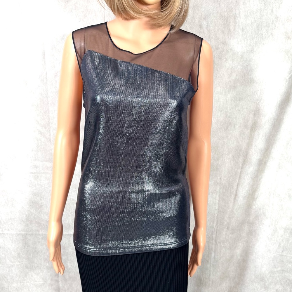NWT - Akris Deep Blue Metallic Tank Top